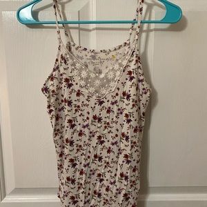 American Eagle Floral Print Tank Top Small